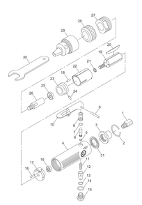 Part Location Diagram of CA144899 Chicago Pneumatic Wrench-Spindle